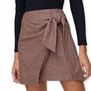 Aritzia Wilfred Herringbone Wool Cashmere Wrap Mini Skirt